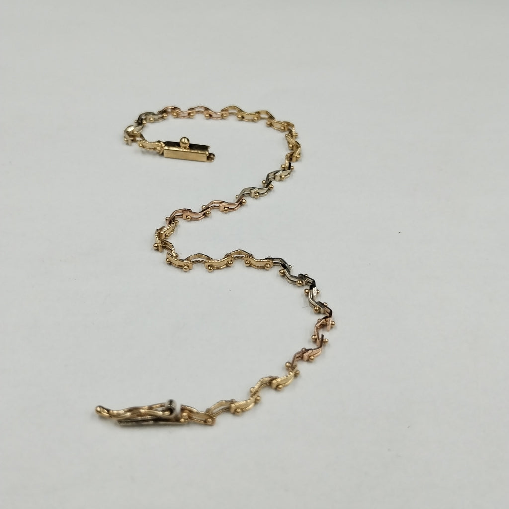 PULSERA ORO COMBINADO 14 K 4,40 GRMS (SEMINUEVO)