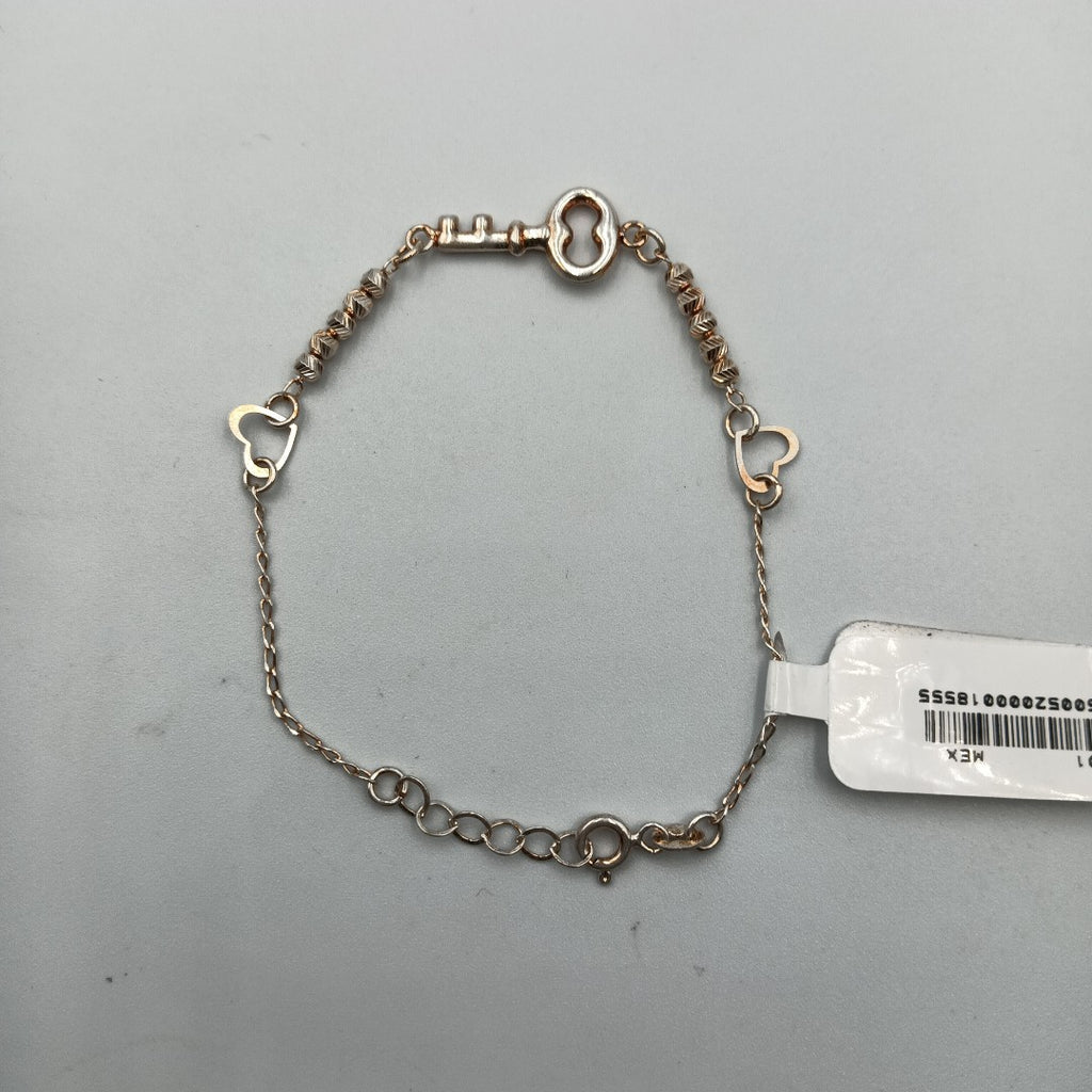 PULSERA TEJIDO LLAVE PLATA .925 18 CM 2.3 GR (NUEVO)