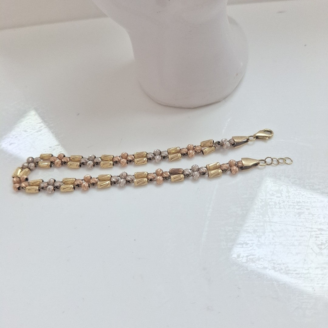 PULSERA ORO COMBINADO 14 K 6,60 GRMS (SEMINUEVO)