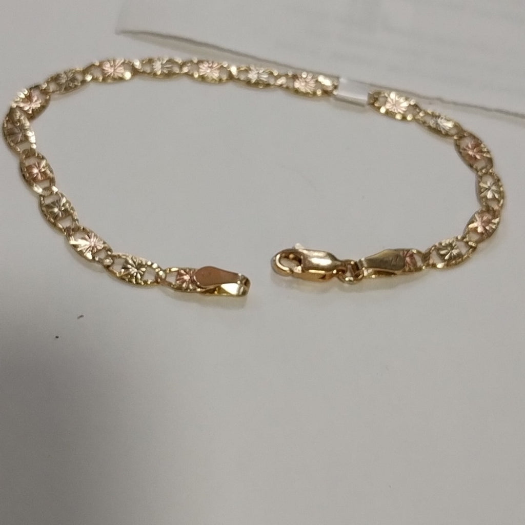 PULSERA TEJIDO GUCHI ORO 14K 18 CM 4.1 GR (NUEVO)