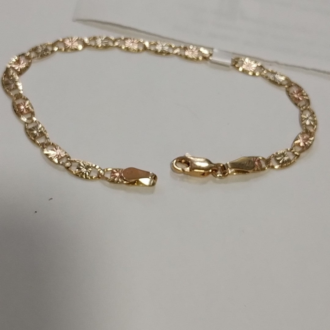 PULSERA TEJIDO GUCHI ORO 14K 18 CM 4.1 GR (NUEVO)