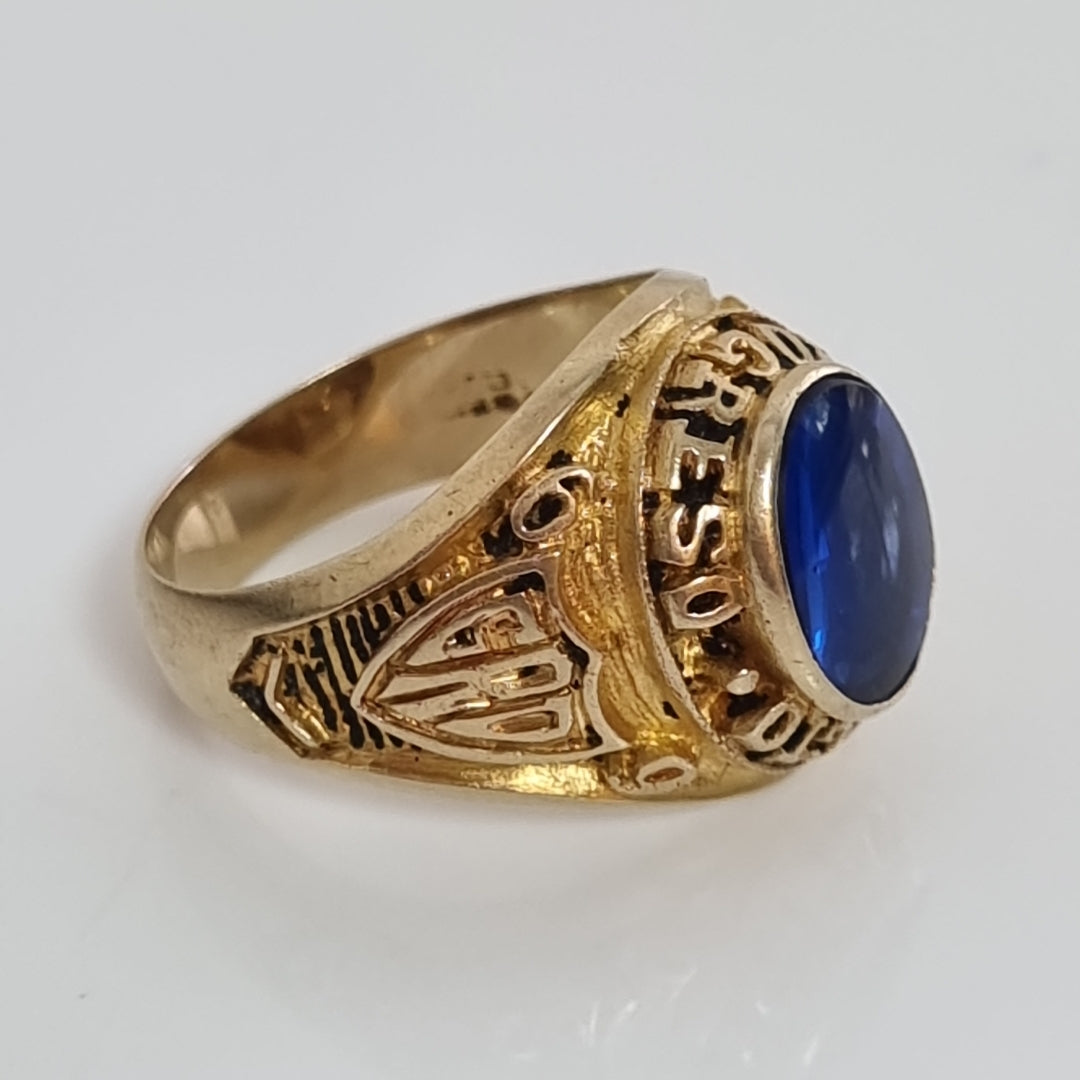 ANILLO DE GRADUACIÓN ORO 14 K 8,20 GRMS (SEMINUEVO)