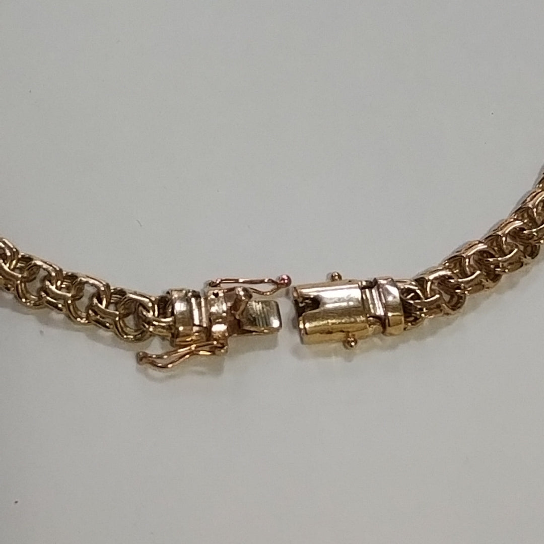 PULSERAS TEJIDO CHINO ORO 10K 21 CM 8.6 GR (NUEVO)