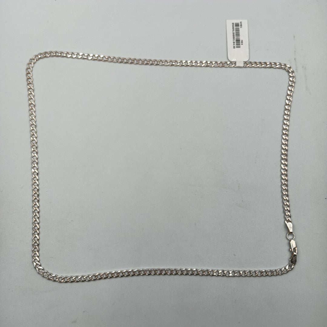 CADENA TEJIDO BARBADO PLATA .925 60 CM 13 GR (NUEVO)