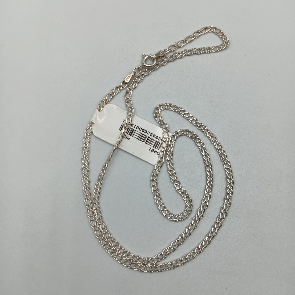 CADENA TEJIDO ESLABONES PLATA .925 55 CM 3.9 GR (NUEVO)