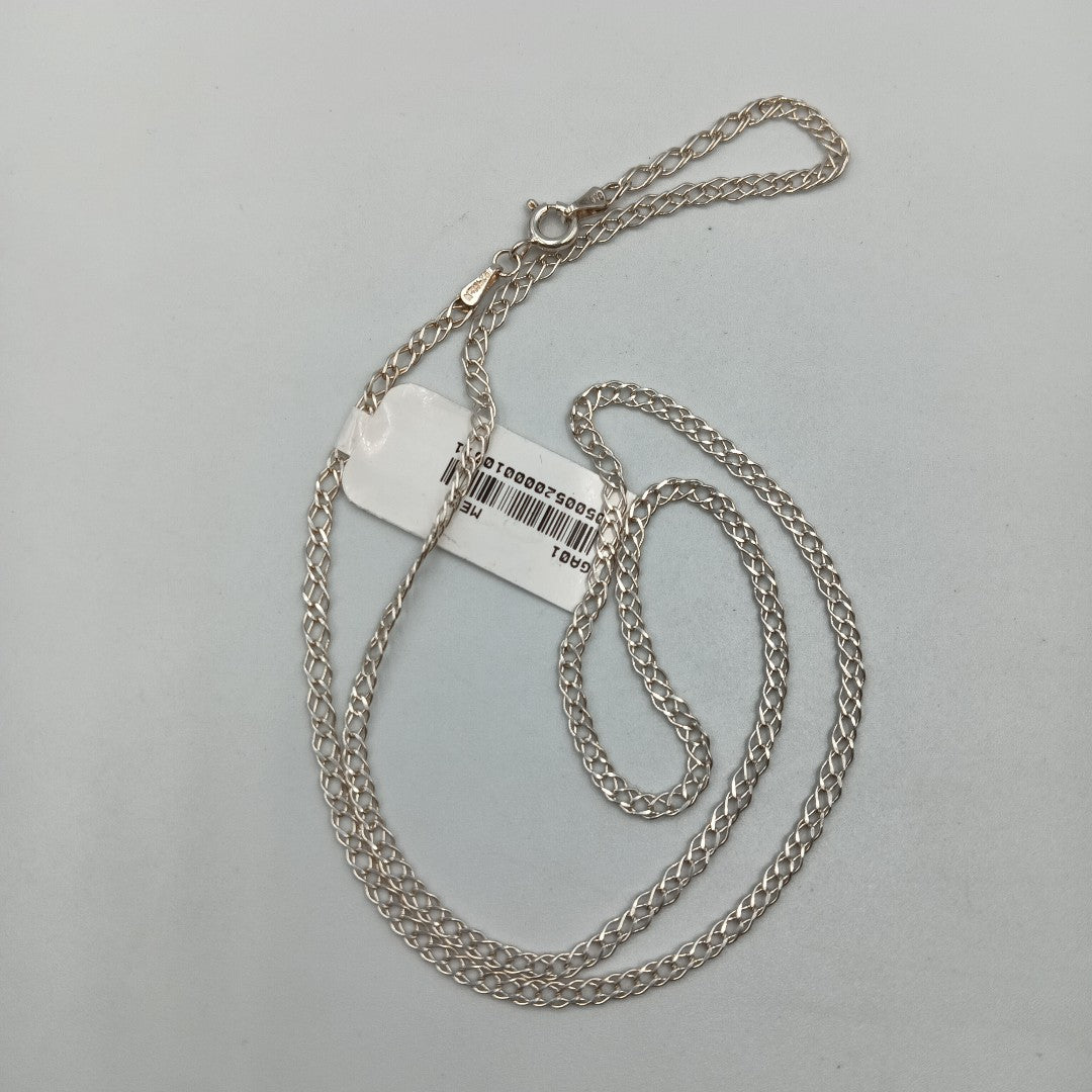 CADENA TEJIDO ESLABONES PLATA .925 55 CM 3.9 GR (NUEVO)