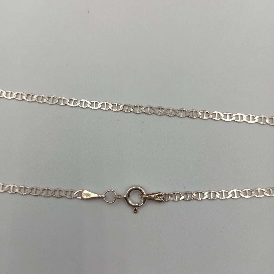 CADENA TEJIDO GUCHI PLATA .925 60 CM 3.8 GR (NUEVO)