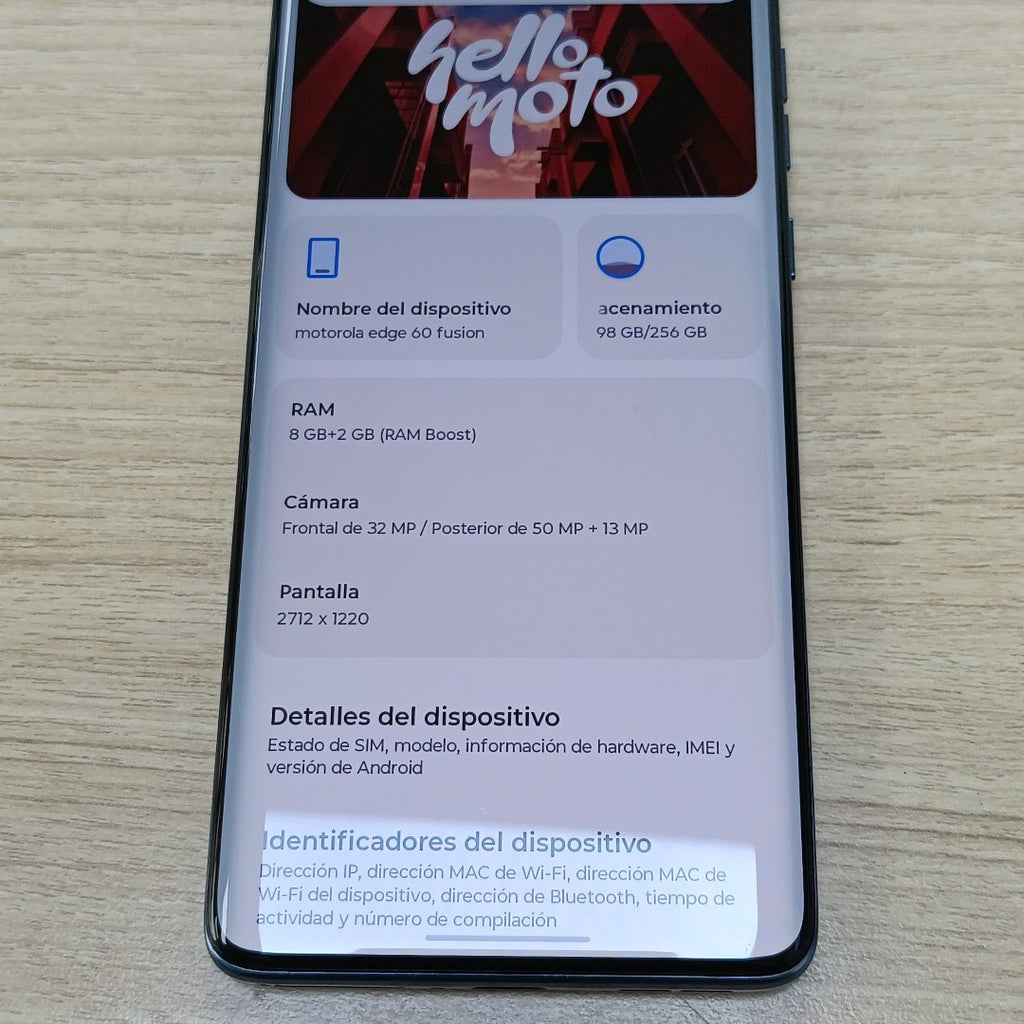 CELULAR MOTOROLA EDGE 60 FUSION XT2503-1 (2025) 256 GB 8 GB RAM (SEMINUEVO)