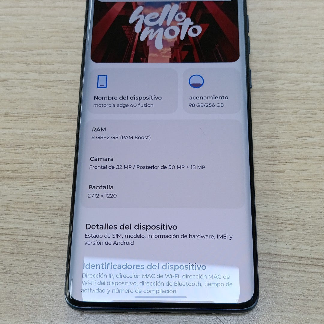 CELULAR MOTOROLA EDGE 60 FUSION XT2503-1 (2025) 256 GB 8 GB RAM (SEMINUEVO)