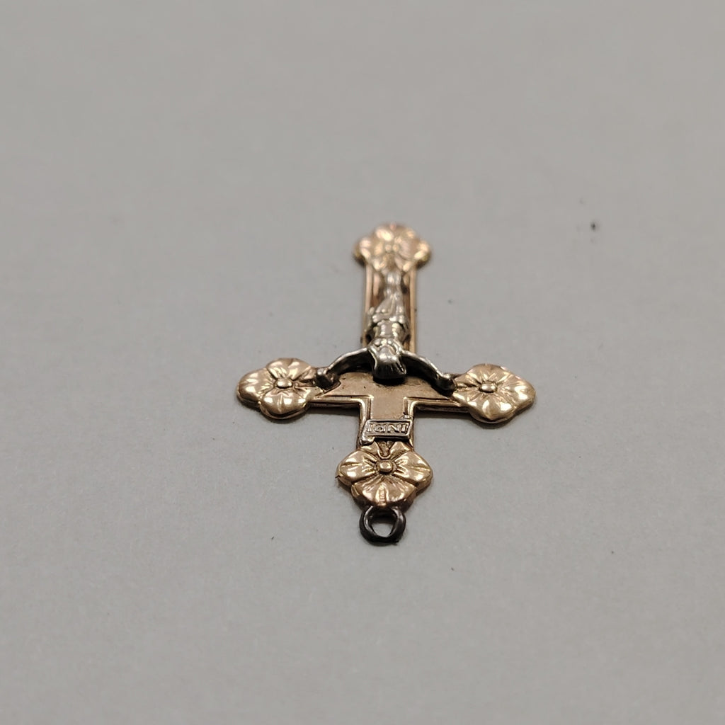 CRUCIFIJO ORO COMBINADO 14 K 2,00 GRMS (SEMINUEVO)
