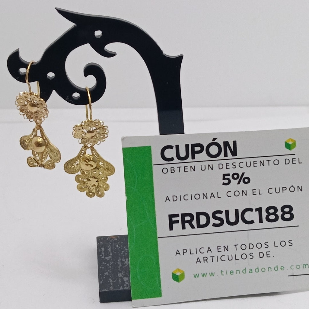 ARETES PAR ORO 8 K 1.9 GRMS (SEMINUEVO)