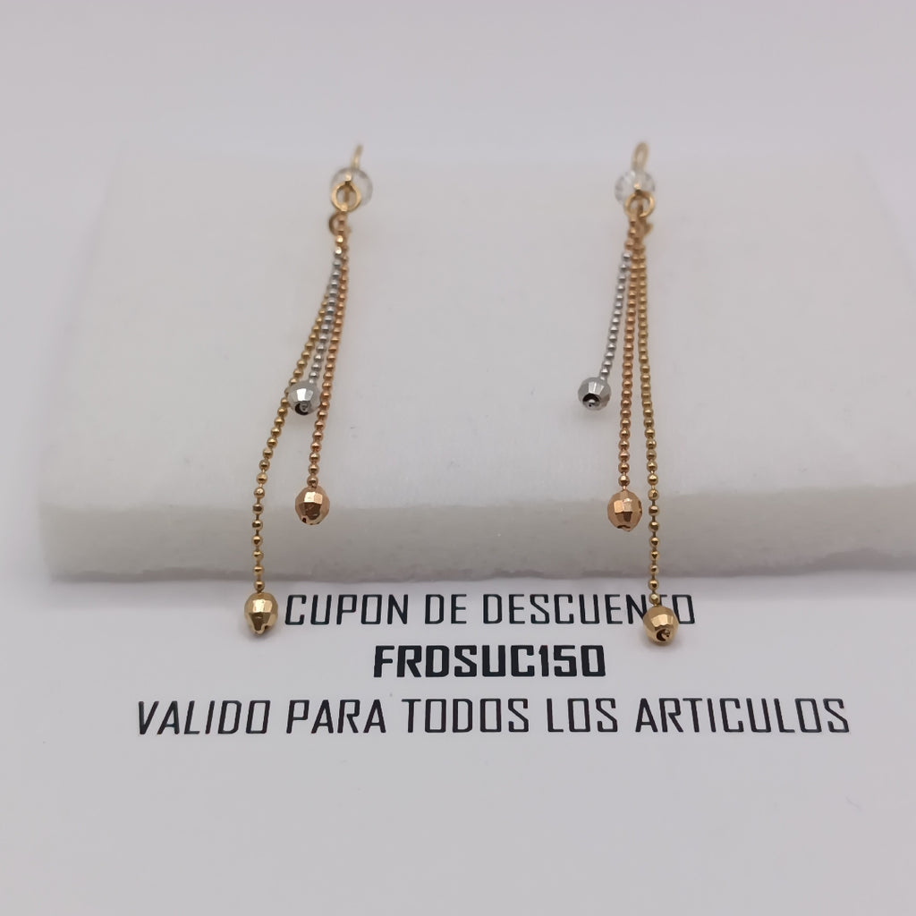 ARETES PAR ORO 14 K 1,90 GRMS (SEMINUEVO)