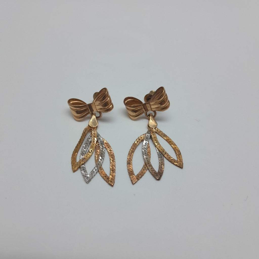 ARETES PAR ORO,RODIADO 10 K 2,30 GRMS (SEMINUEVO)
