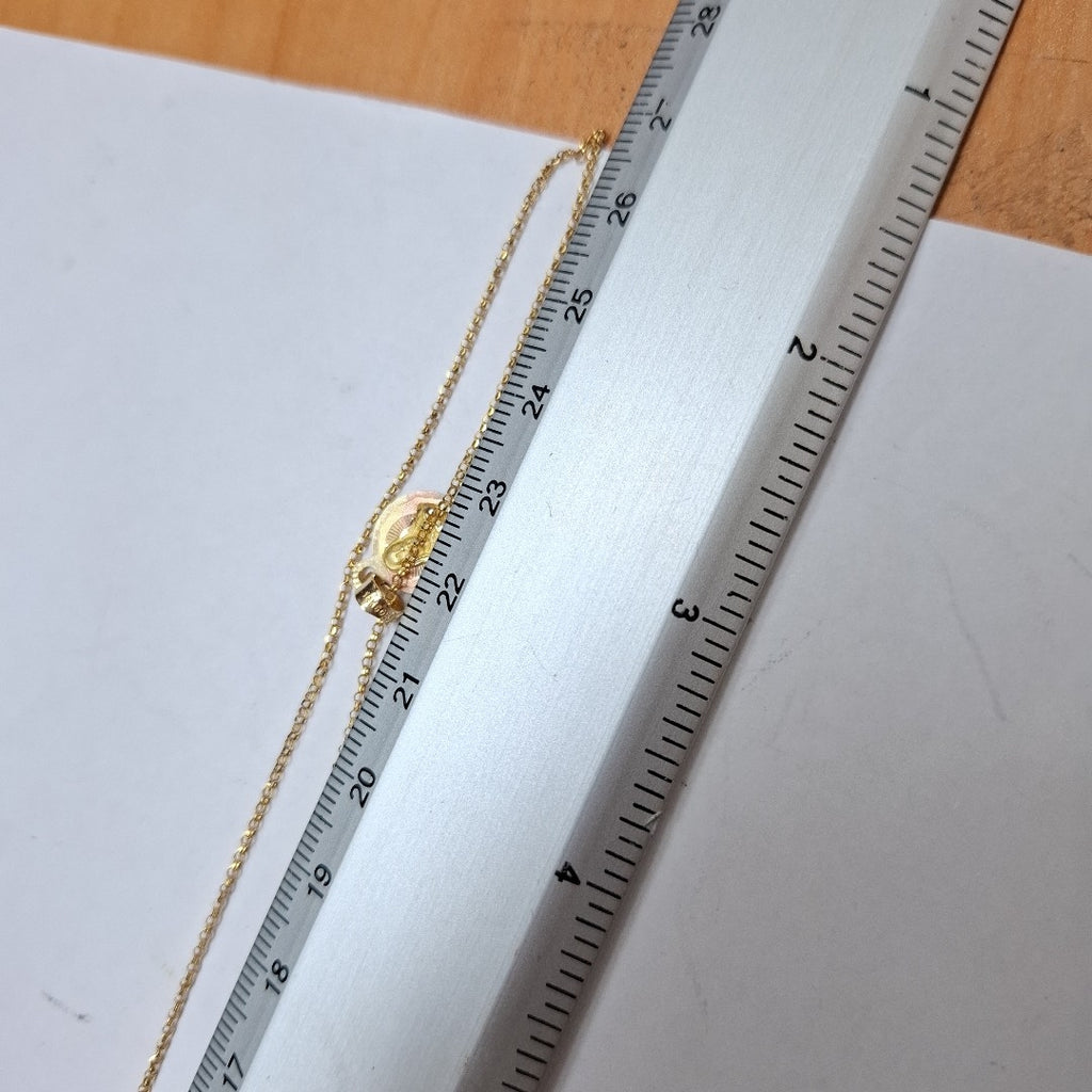 CADENA, MEDALLA RELIGIOSA ORO 10 K 2.3 GRMS (SEMINUEVO)