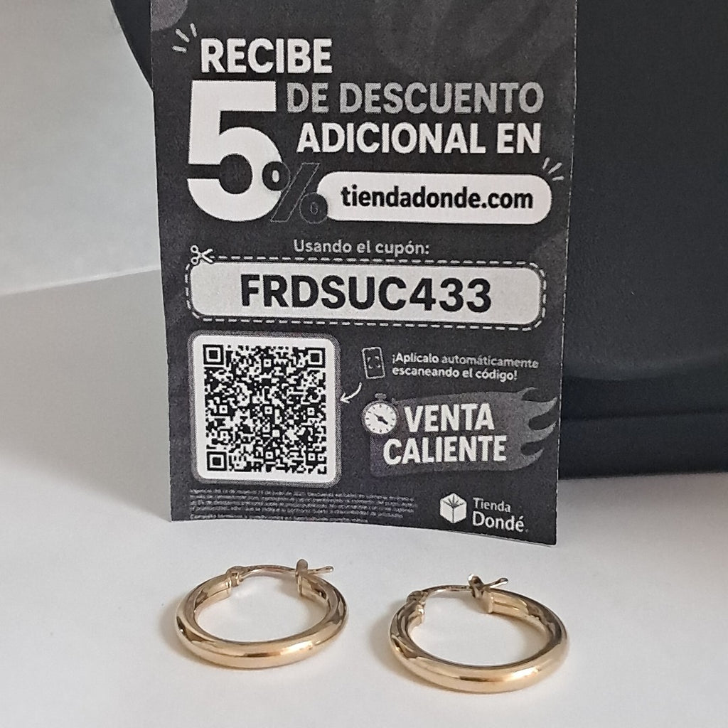ARETES PAR ORO 10 K 2.2 GRMS (SEMINUEVO)