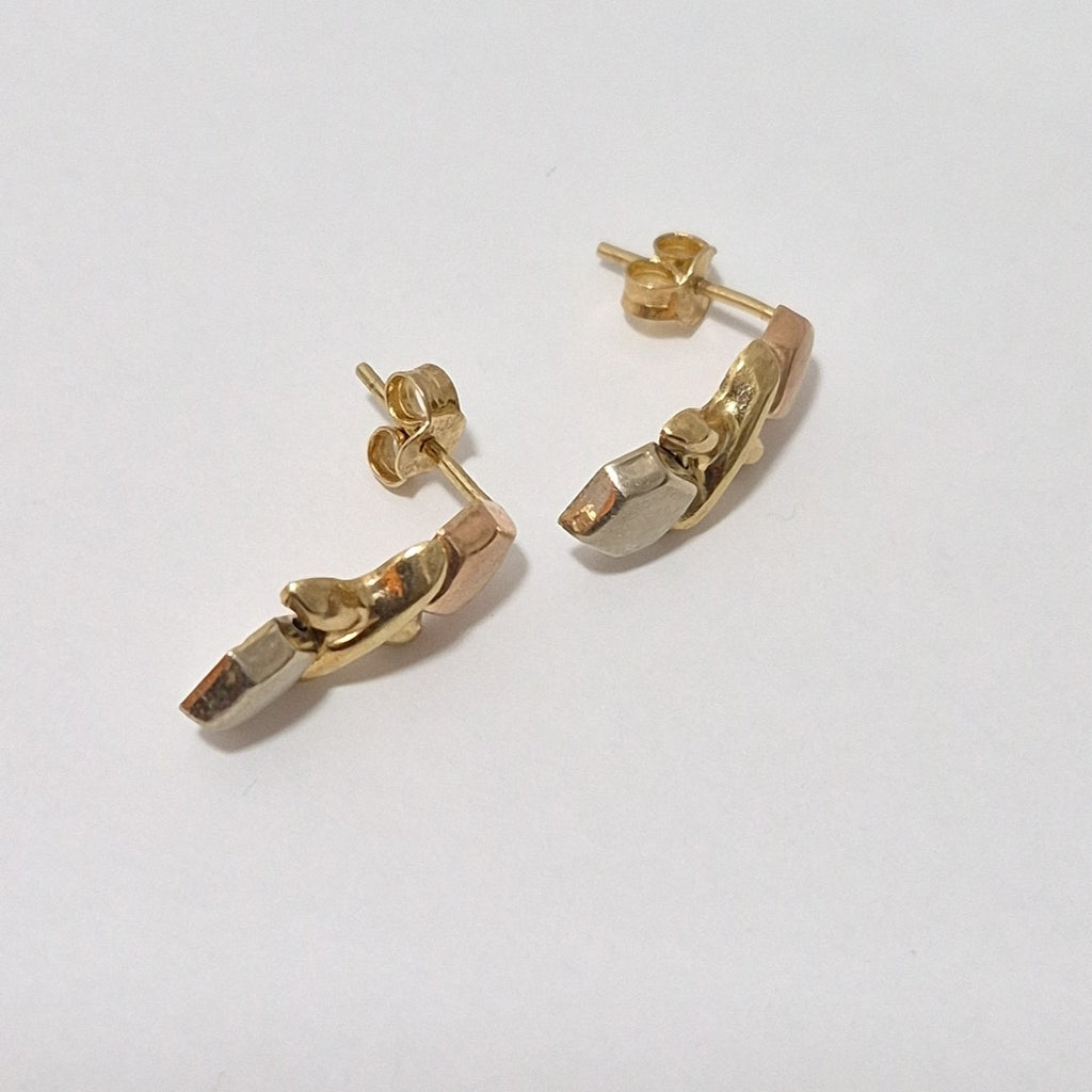BROQUELES PAR ORO 14 K 2,10 GRMS (SEMINUEVO)