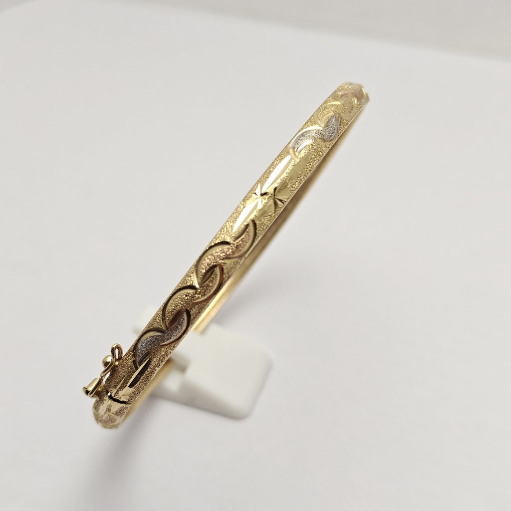 PULSERA RIGIDA ORO COMBINADO 14 K 5.4 GRMS (SEMINUEVO)