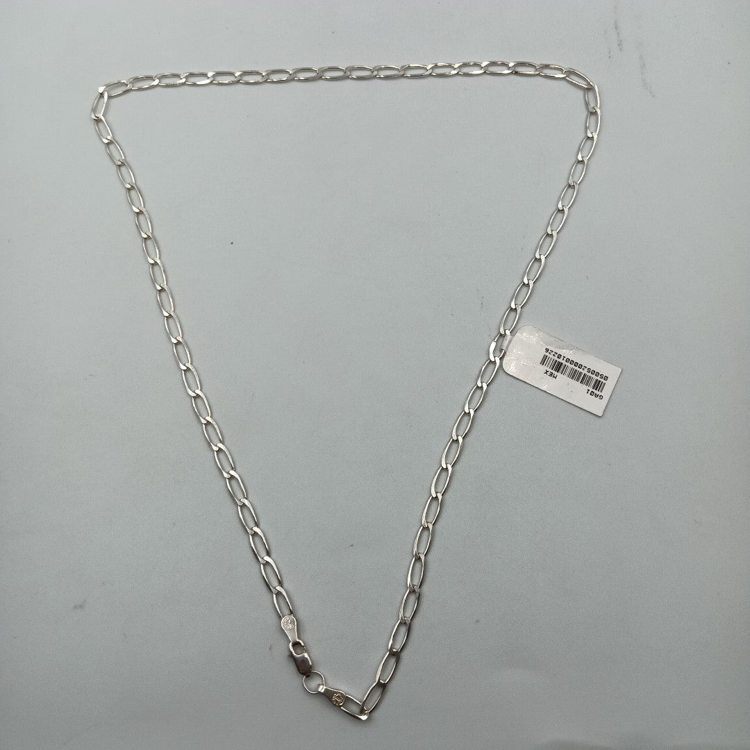 CADENA TEJIDO ESLABONES PLATA .925 55 CM 9.8 GR (NUEVO)