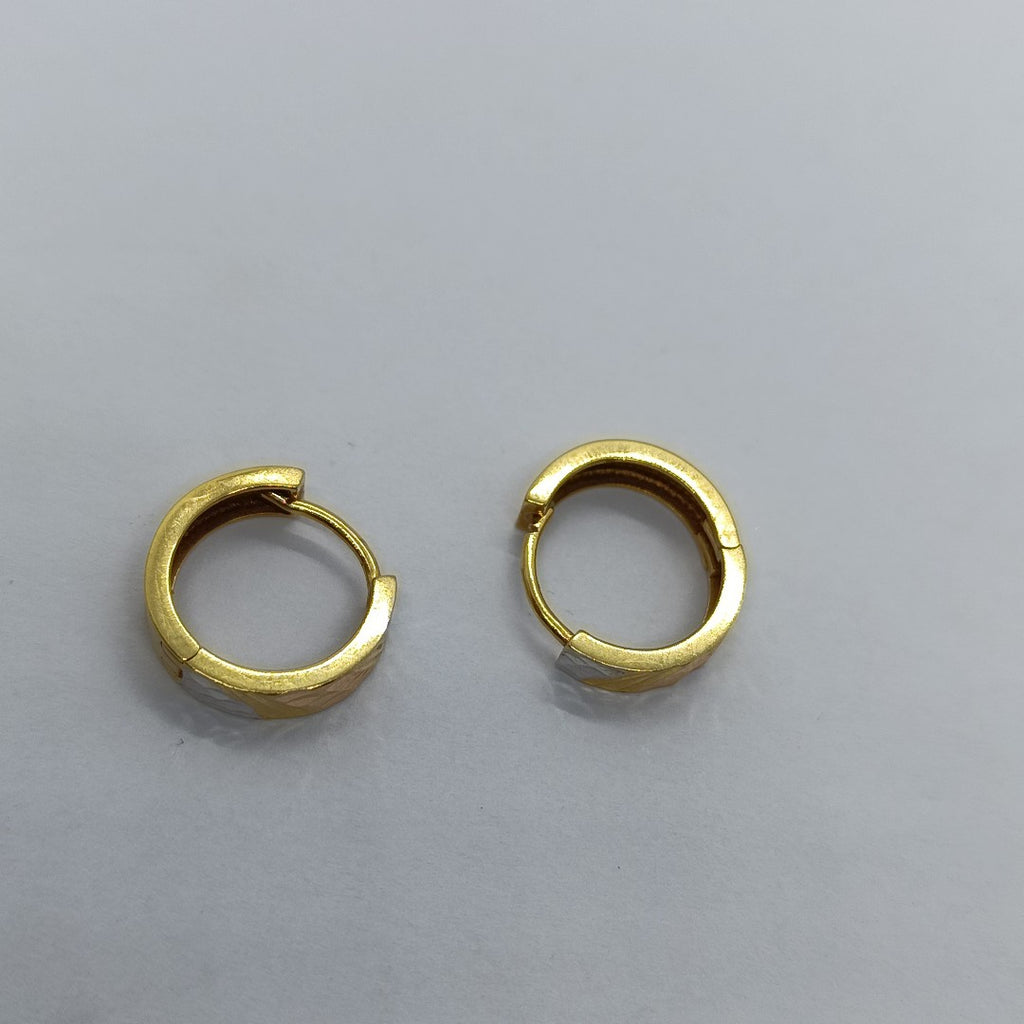 ARRACADAS PAR ORO COMBINADO 14 K 2.8 GRMS (SEMINUEVO)