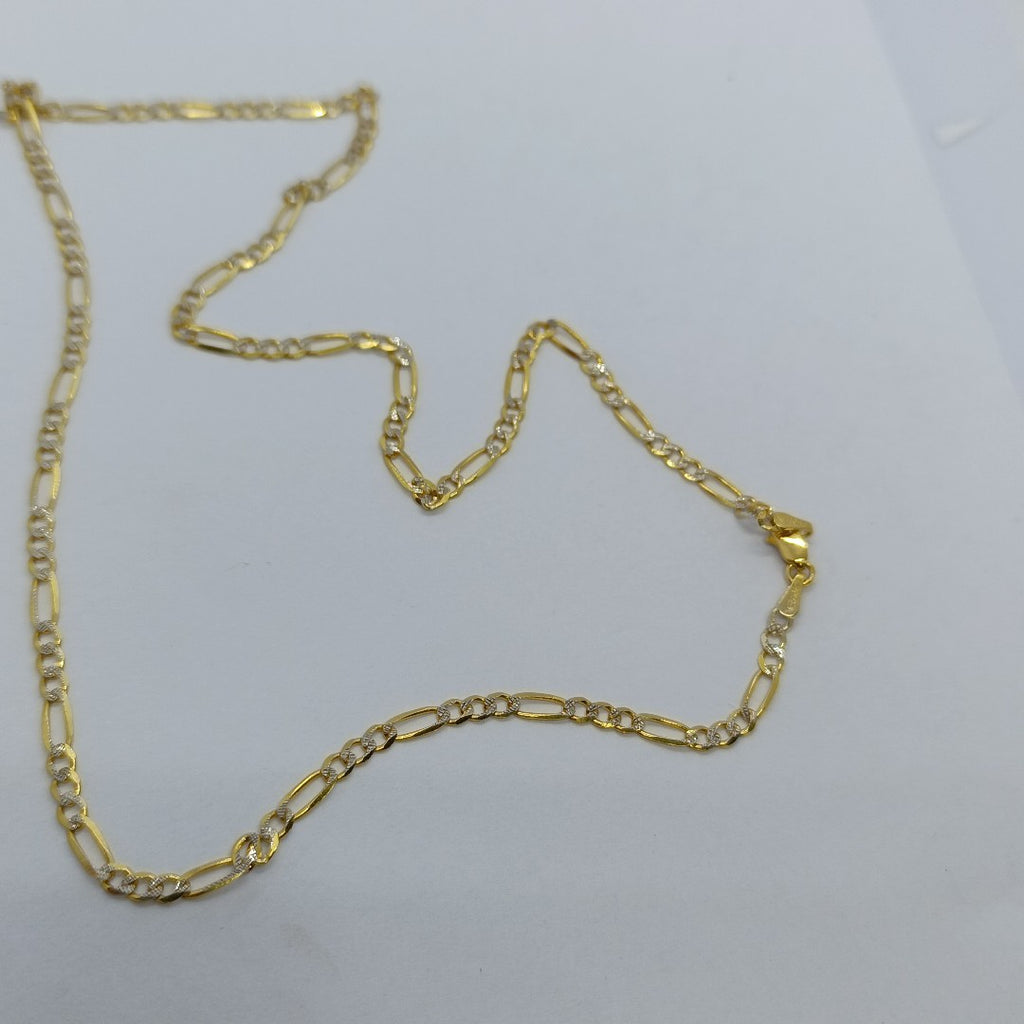 CADENAS TEJIDO 3X1 DIAMANTADO ORO 10K 50 CM 6 GR (NUEVO)