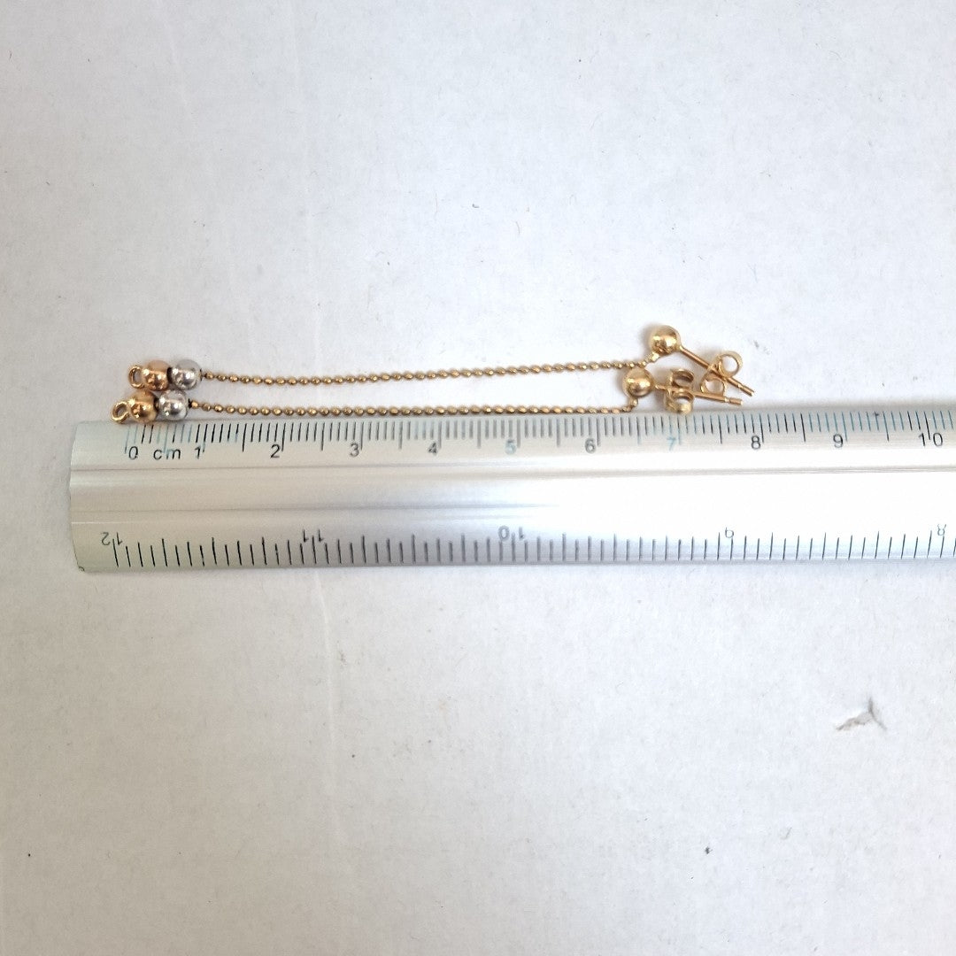 ARETES PAR ORO 14 K 2.4 GRMS (SEMINUEVO)