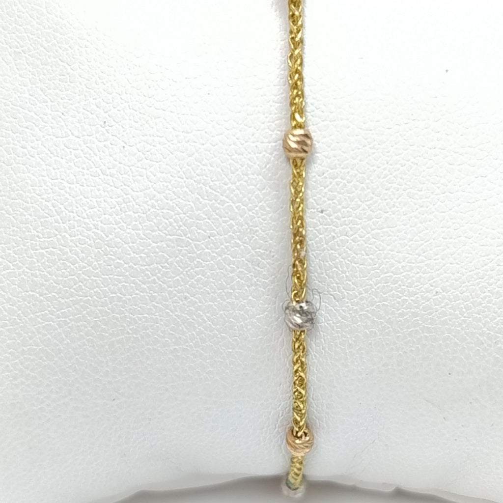 PULSERA ORO COMBINADO 14 K 2.3 GRMS (SEMINUEVO)