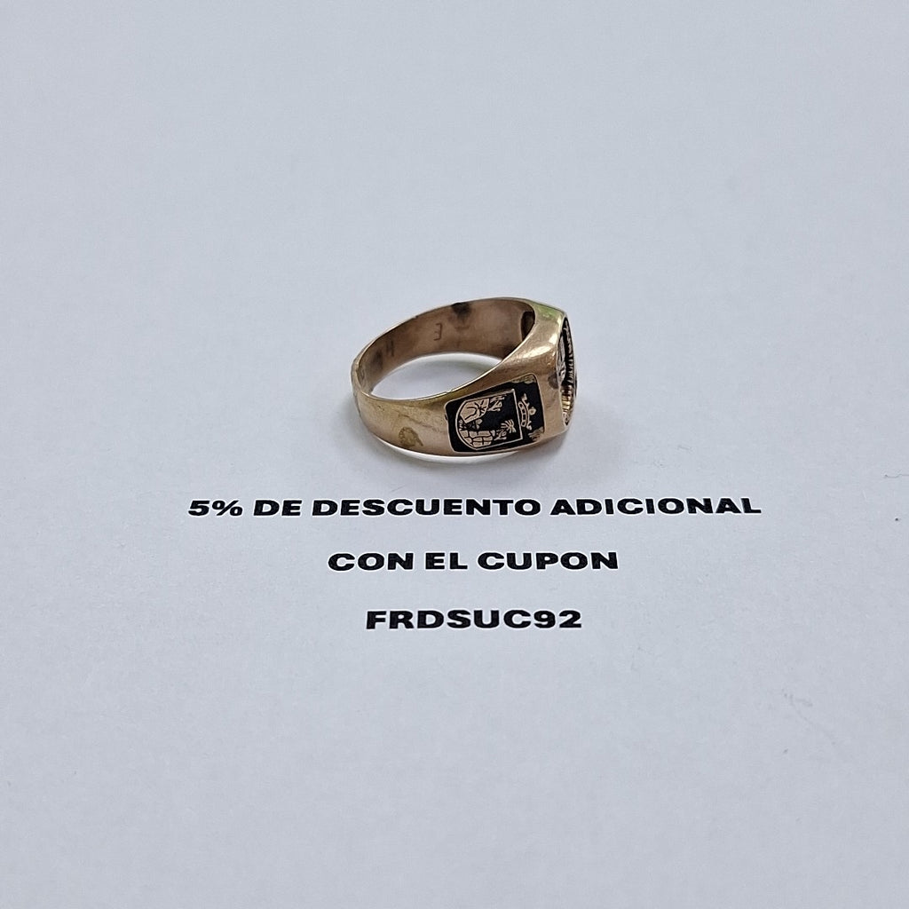 ANILLO DE GRADUACIÓN ORO 10 K 4,00 GRMS (SEMINUEVO)