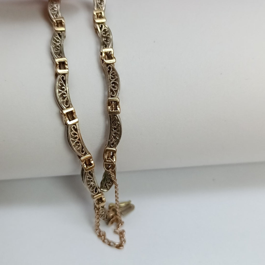 PULSERA ORO COMBINADO 14 K 14,50 GRMS (SEMINUEVO)
