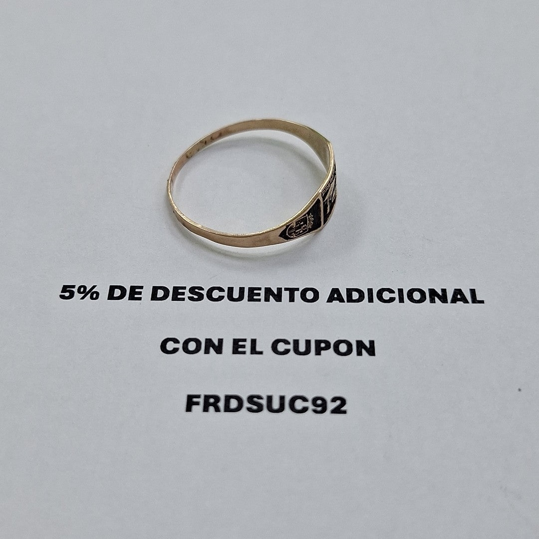 ANILLO DE GRADUACIÓN ORO 8 K 1,00 GRMS (SEMINUEVO)
