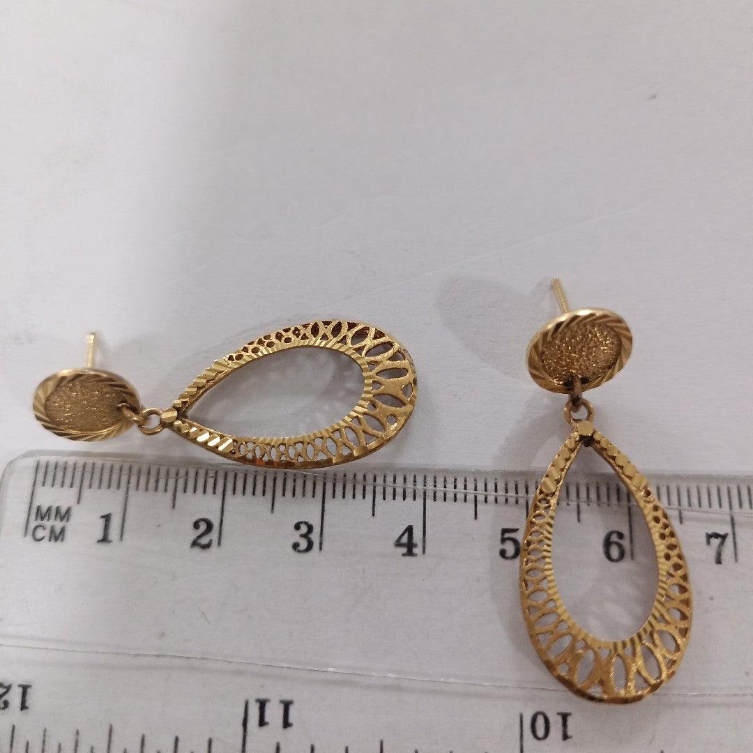 ARETES PAR ORO 18 K 6.3 GRMS (SEMINUEVO)