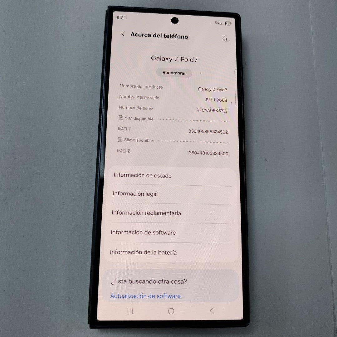 CELULAR SAMSUNG GALAXY Z FOLD 7 SM-F966U1 (2025) 256 GB 12 GB RAM (SEMINUEVO)