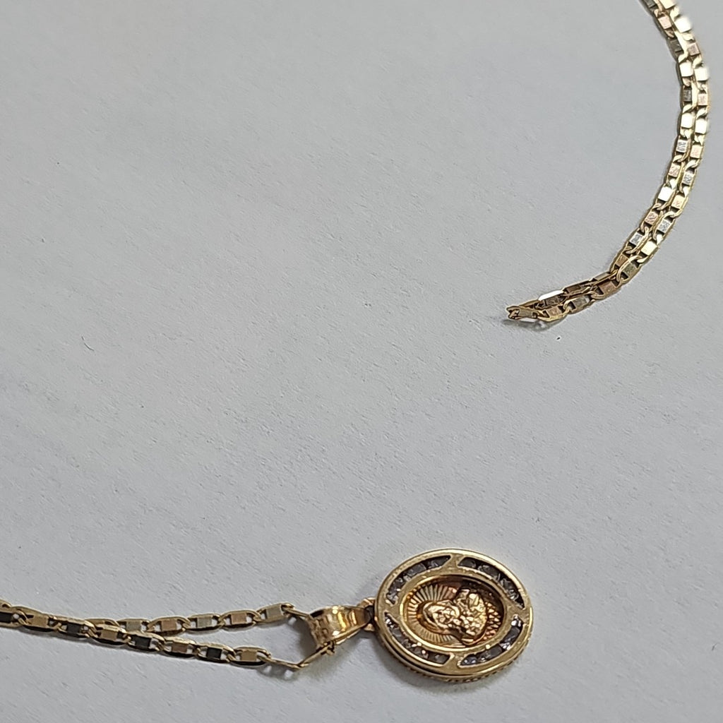 CADENA, DIJE ORO 14 K 2.6 GRMS (SEMINUEVO)