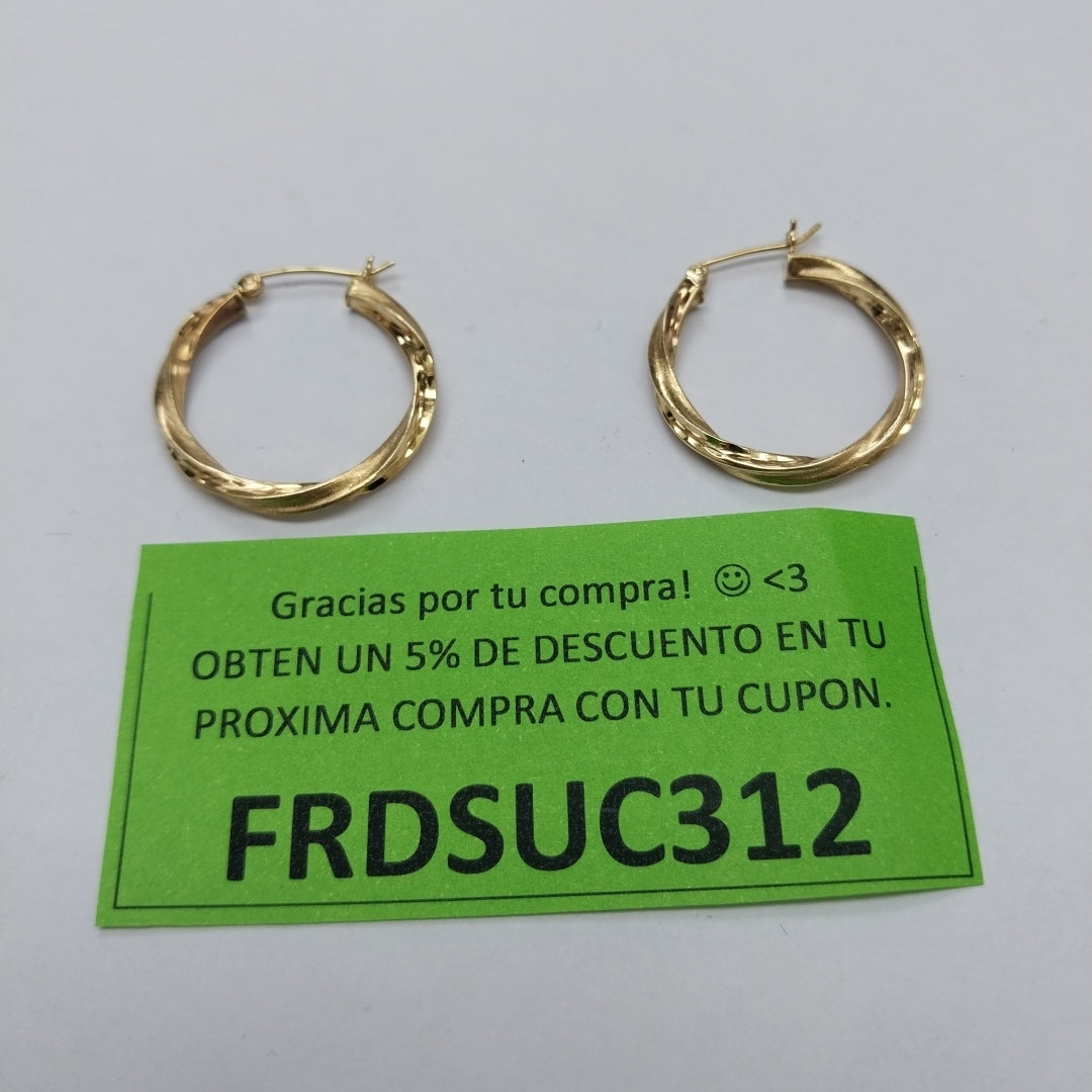 ARRACADAS PAR ORO 10 K 2 GRMS (SEMINUEVO)