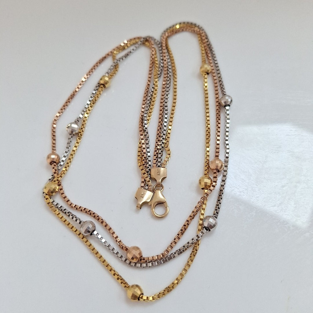 COLLAR ORO COMBINADO 14 K 10,70 GRMS (SEMINUEVO)
