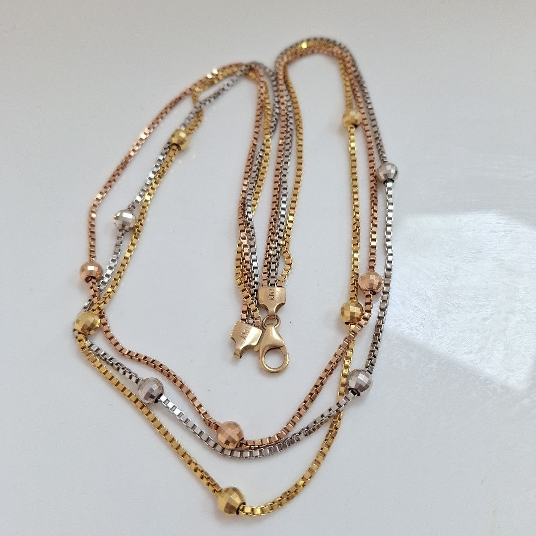COLLAR ORO COMBINADO 14 K 10,70 GRMS (SEMINUEVO)