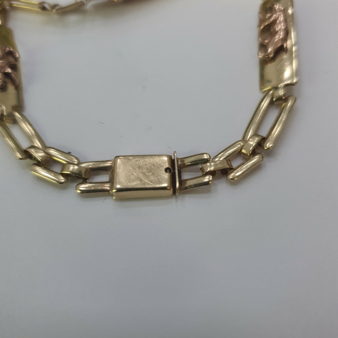PULSERA ORO COMBINADO 10 K 9,00 GRMS (SEMINUEVO)