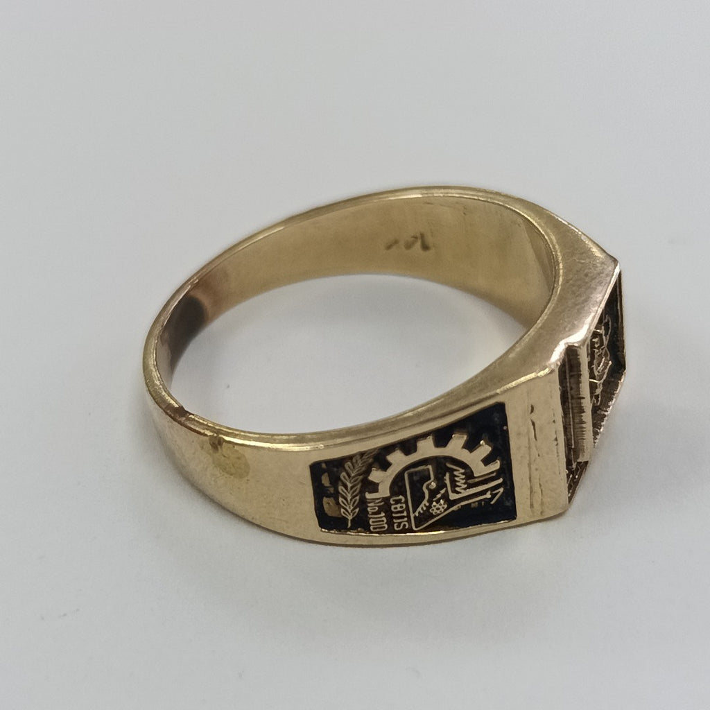 ANILLO CONMEMORATIVO ORO 10 K 5.9 GRMS (SEMINUEVO)
