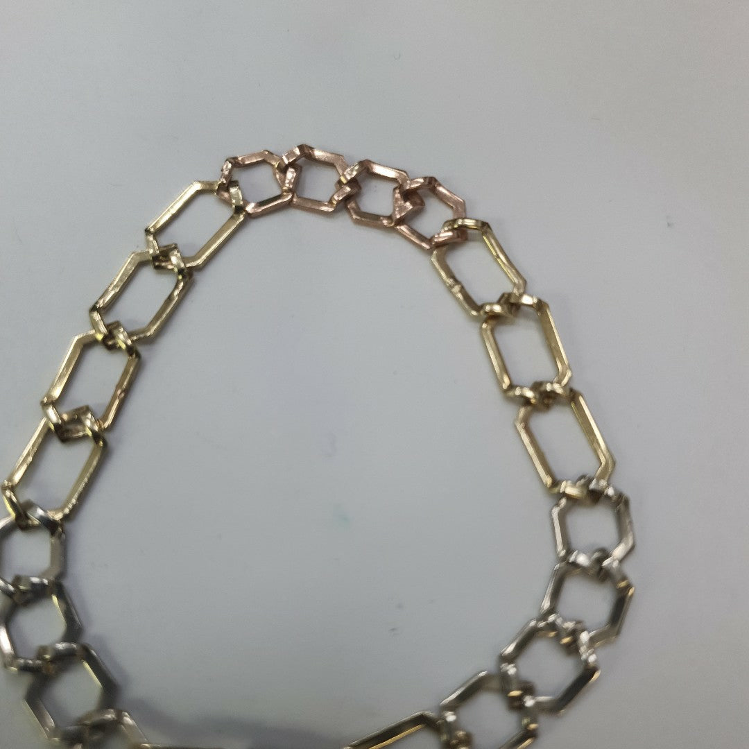 PULSERA ORO COMBINADO 10 K 5,50 GRMS (SEMINUEVO)