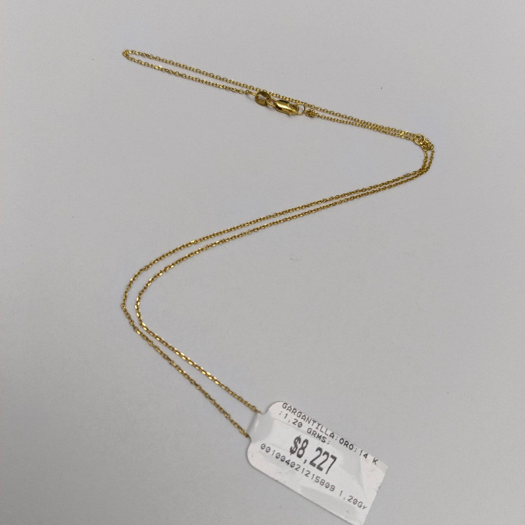 GARGANTILLA ORO 14 K 1,20 GRMS (SEMINUEVO)
