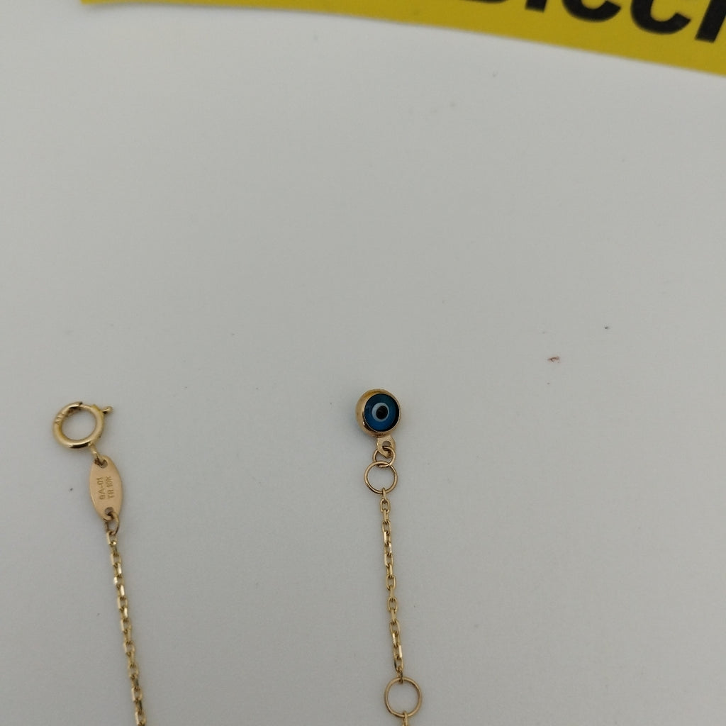 PULSERAS TEJIDO TOBILLERA TJ ESPECIAL ORO 10K 25 CM 1.1 GR (NUEVO)