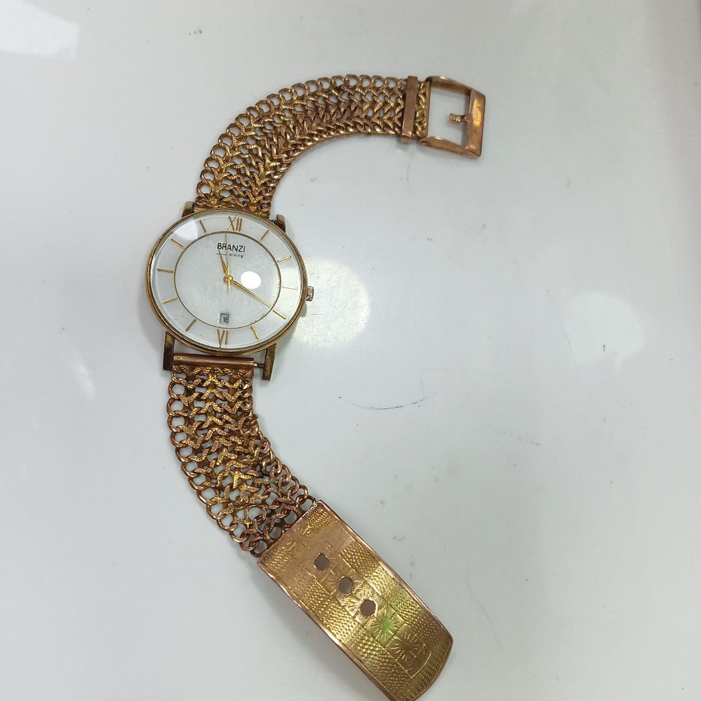 RELOJ CAJA ACERO PULSO ORO ORO 8 K 26.4 GRMS (SEMINUEVO)