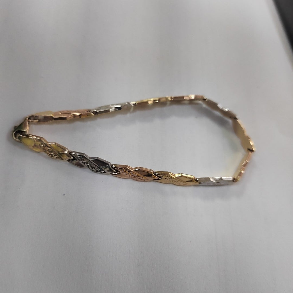 PULSERA ORO, ORO COMBINADO 14 K 4.4 GRMS (SEMINUEVO)