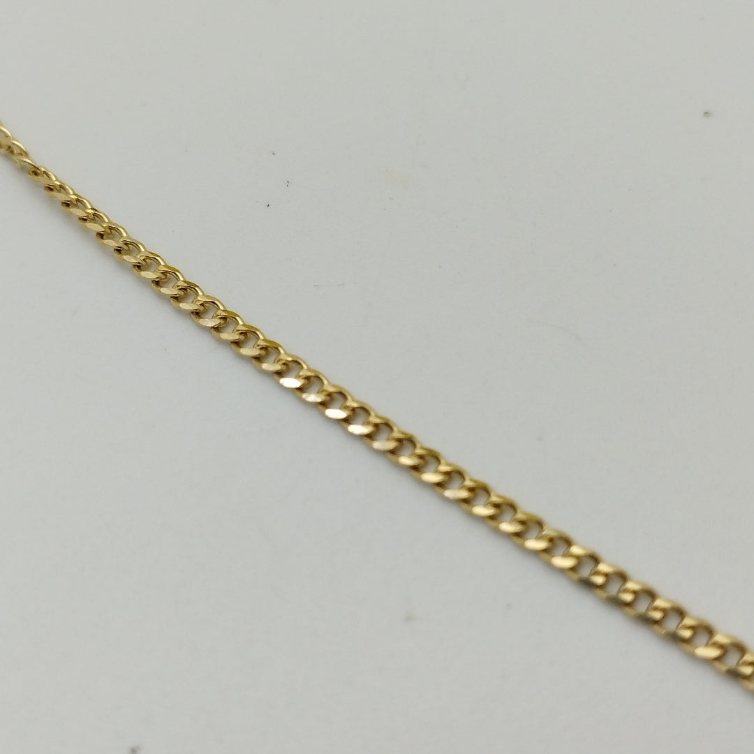 CADENAS TEJIDO BARBADA ORO 10K 55 CM 3.8 GR (NUEVO)