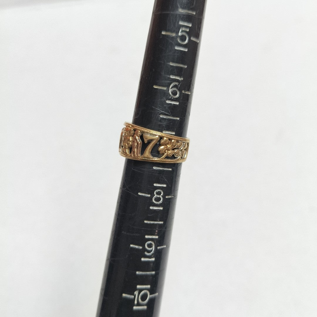 ARGOLLA DE LA SUERTE ORO,ORO COMBINADO 14 K 5,90 GRMS (SEMINUEVO)