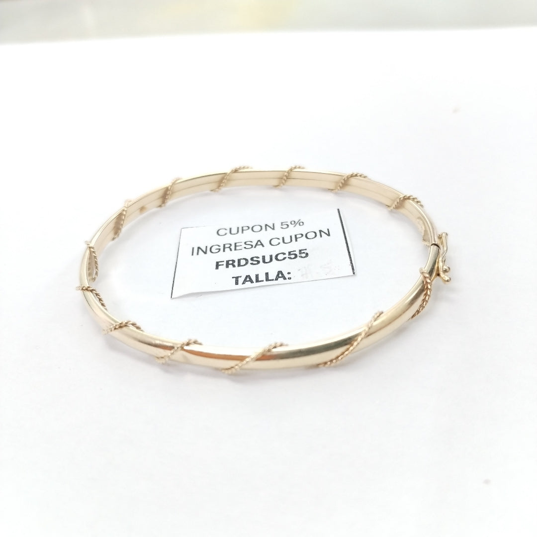 PULSERA RIGIDA ORO 14 K 5.3 GRMS (SEMINUEVO)