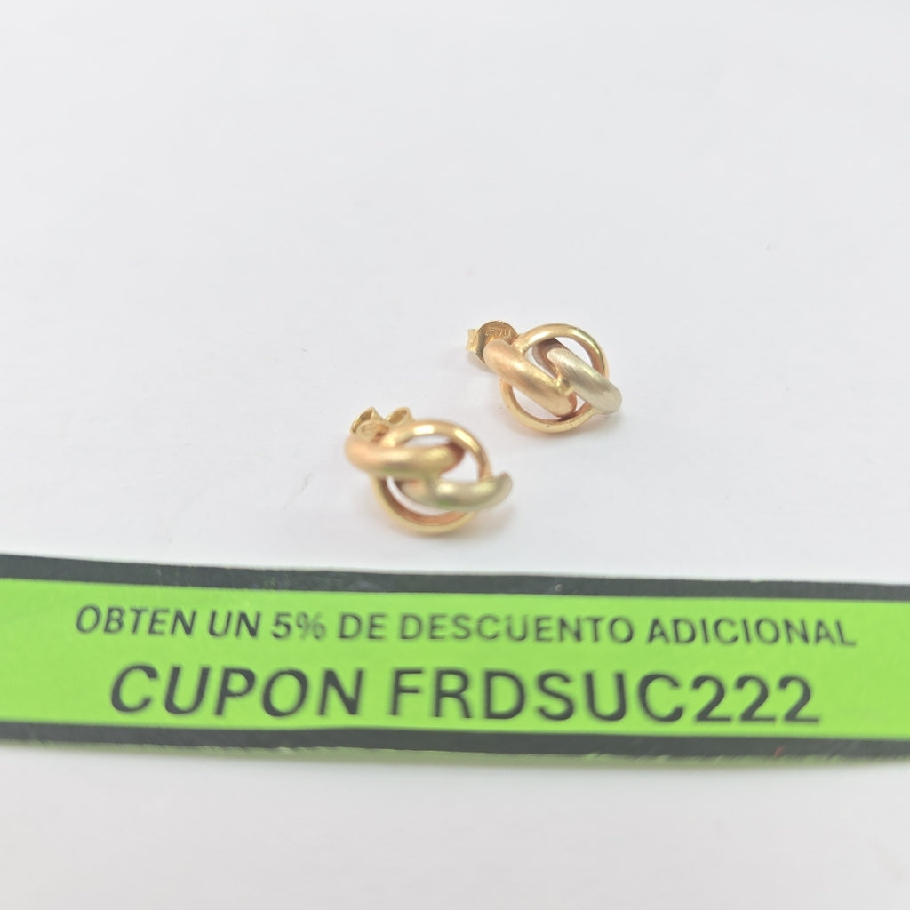 BROQUELES PAR ORO 14 K 1,40 GRMS (SEMINUEVO)