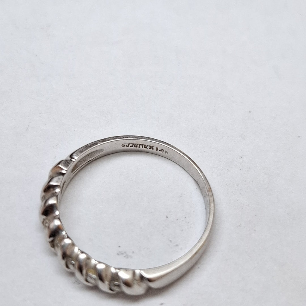 ANILLITO ORO, ORO BLANCO 14 K 2.2 GRMS (SEMINUEVO)