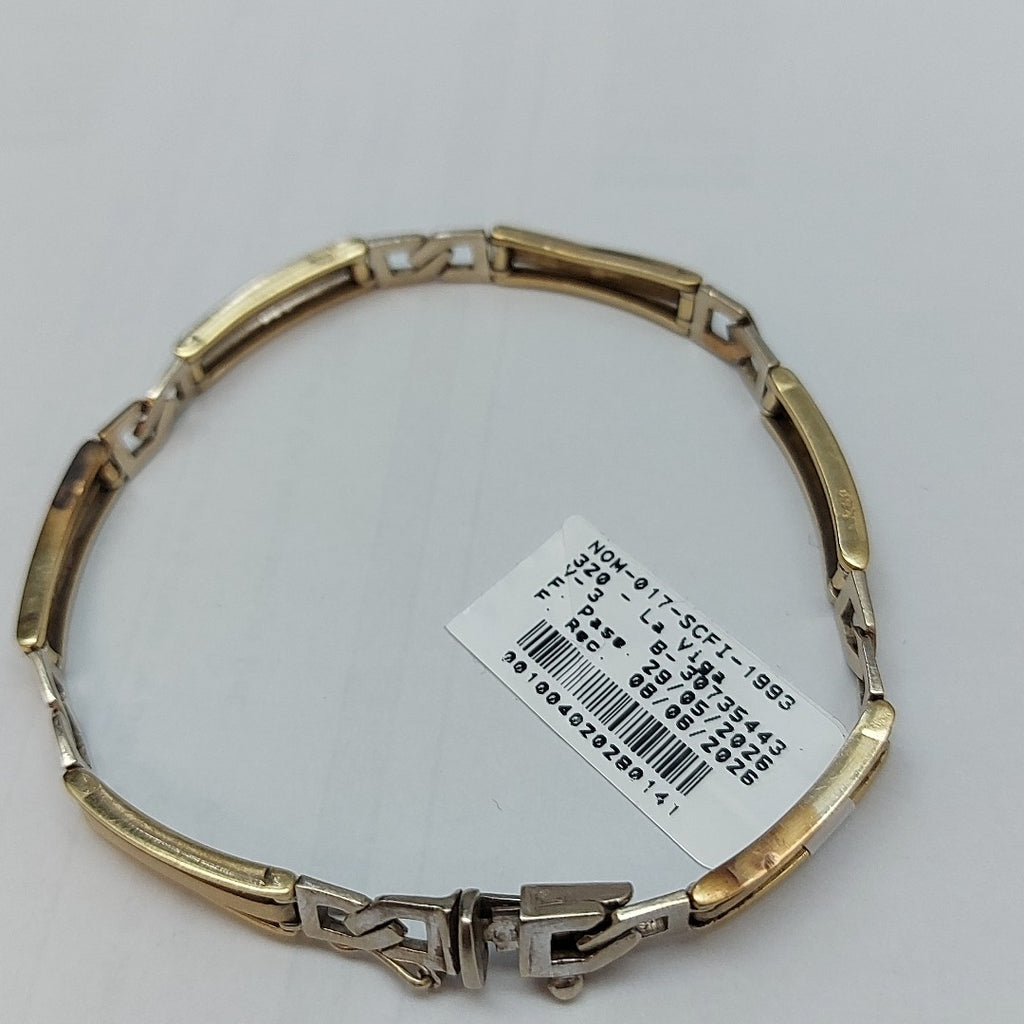 PULSERA ORO COMBINADO 14 K 13.3 GRMS (SEMINUEVO)
