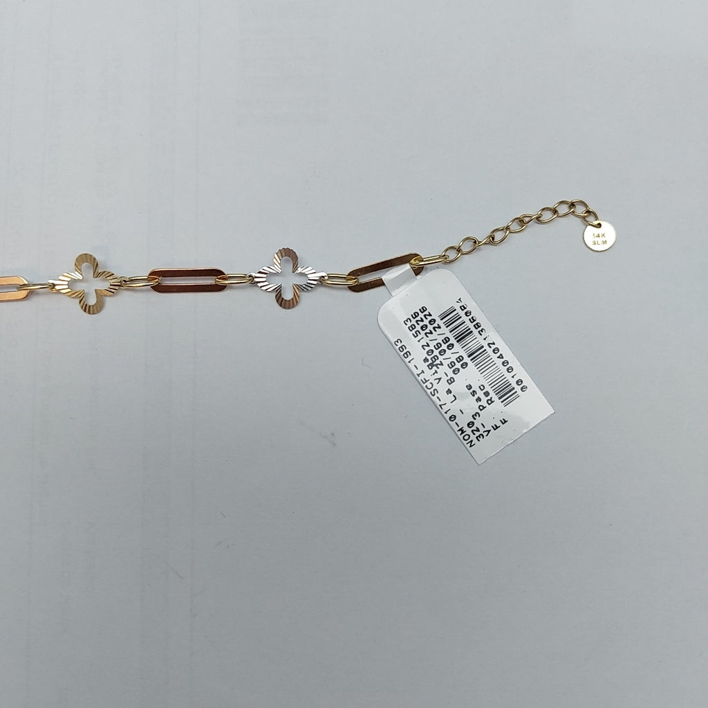 PULSERA ORO COMBINADO 14 K 3,80 GRMS (SEMINUEVO)
