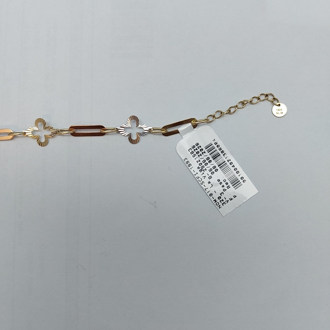PULSERA ORO COMBINADO 14 K 3,80 GRMS (SEMINUEVO)